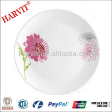 Opal Glassware Spinning Moonlight Shaped Cena Plate / Sopa Plate / Placa De Postre / Placa De Pan / Placa De Ensalada Para La Familia / Restaurante